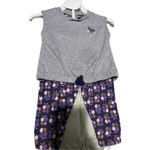 Girls Carter's 2-Piece Butterfly Set, Size 9 Months, Purple And Grey